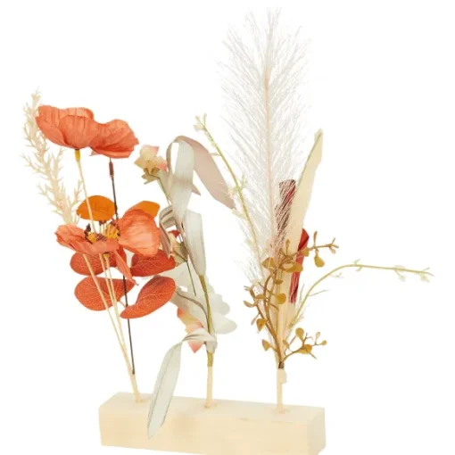 Kunstdroogbloemen Op Houten Voet