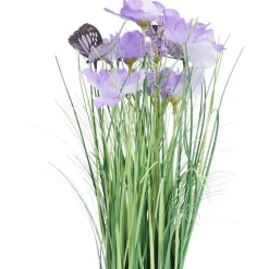 Kunstgrashalm Met Bloemen En Vlinders