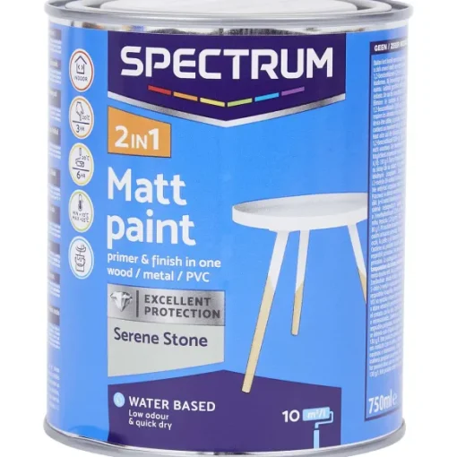 Spectrum 2-In-1 Matte Verf Serene Stone