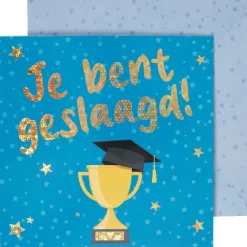 Wenskaart 'Geslaagd'